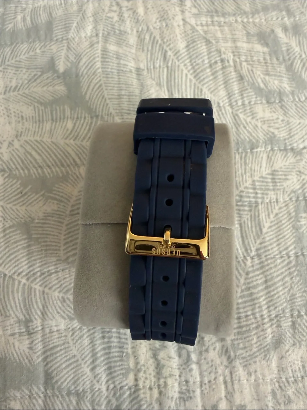 Versus Versace Navy and Gold Silicone Bracelet Watch